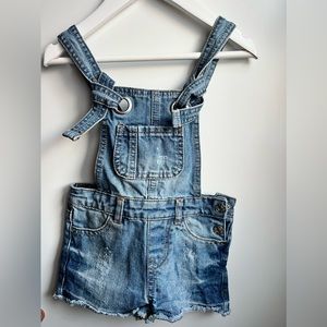 Denim Co. jean girl overalls shorts 2-3T